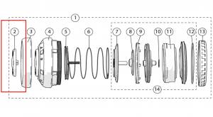 Interspiro - Entlüftungsknopf für zweite Stufe der Interspiro Divator Vollgesichtsmaske